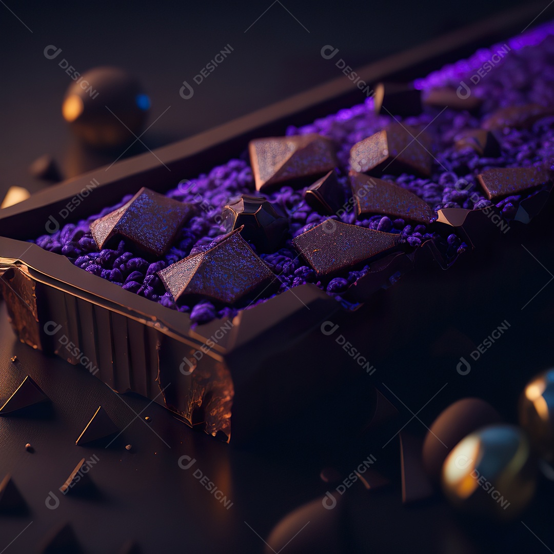 Barras de chocolate sobre uma mesa