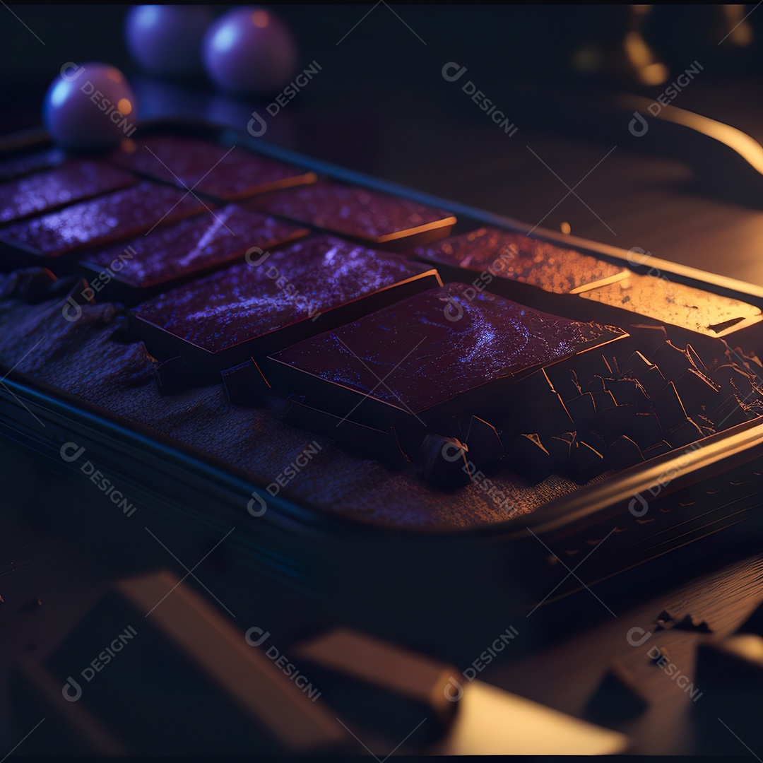 Barras de chocolate sobre uma mesa