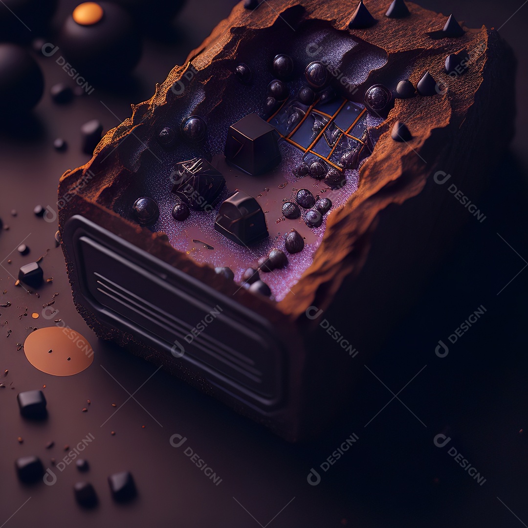 Barras de chocolate sobre uma mesa