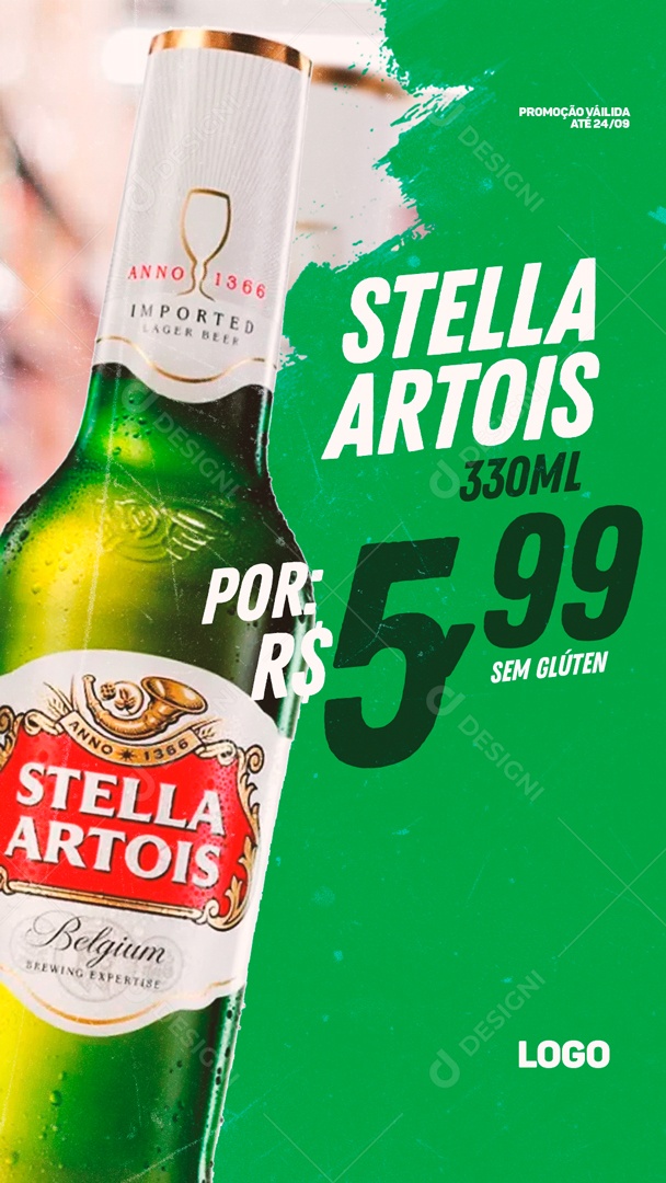 Social Media Story Cerveja Stella Artois 330 ml PSD Editável