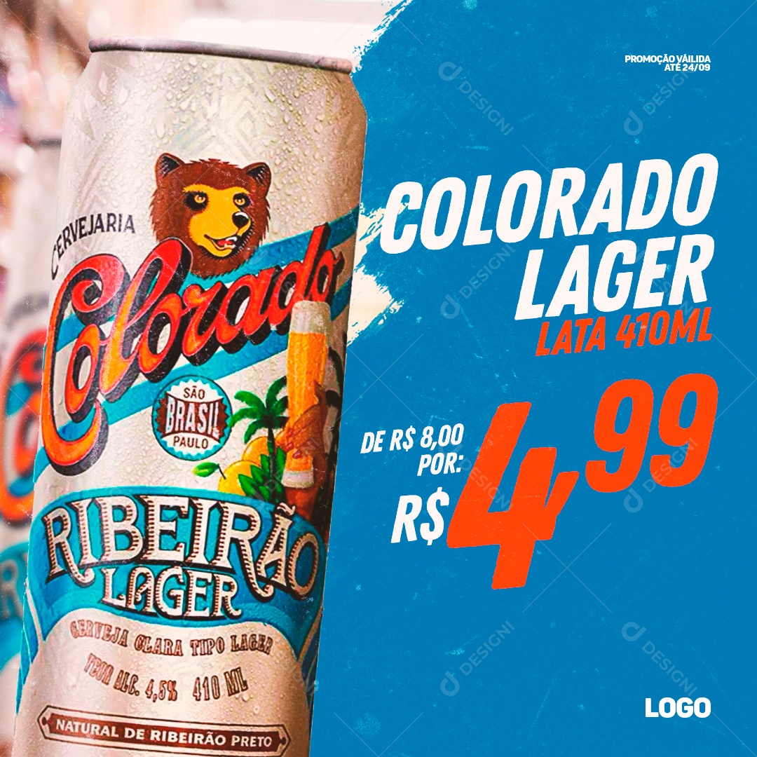 Feed Colorado Lager Lata 410 ml Social Media PSD Editável