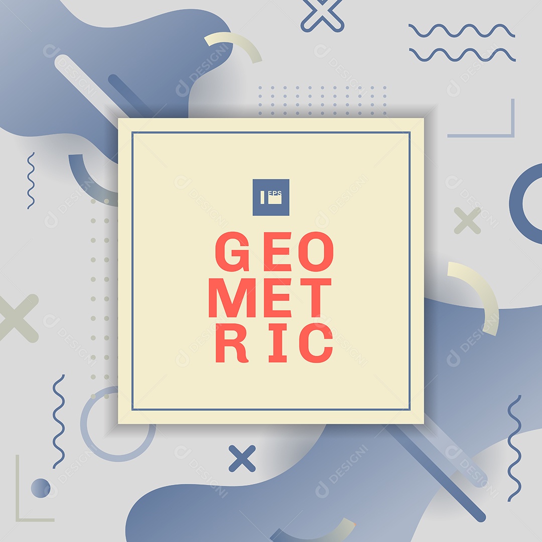 Background Moldura Quadrada Abstrata Vetor EPS