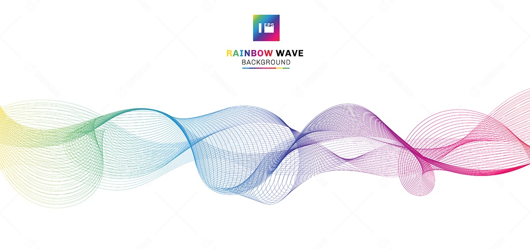 Background Linhas Onduladas Vetor EPS