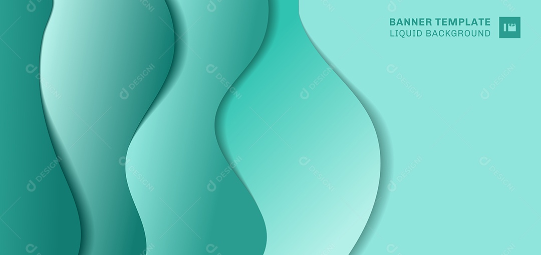 Banner Na Forma Fluida Abstrata Vetor EPS