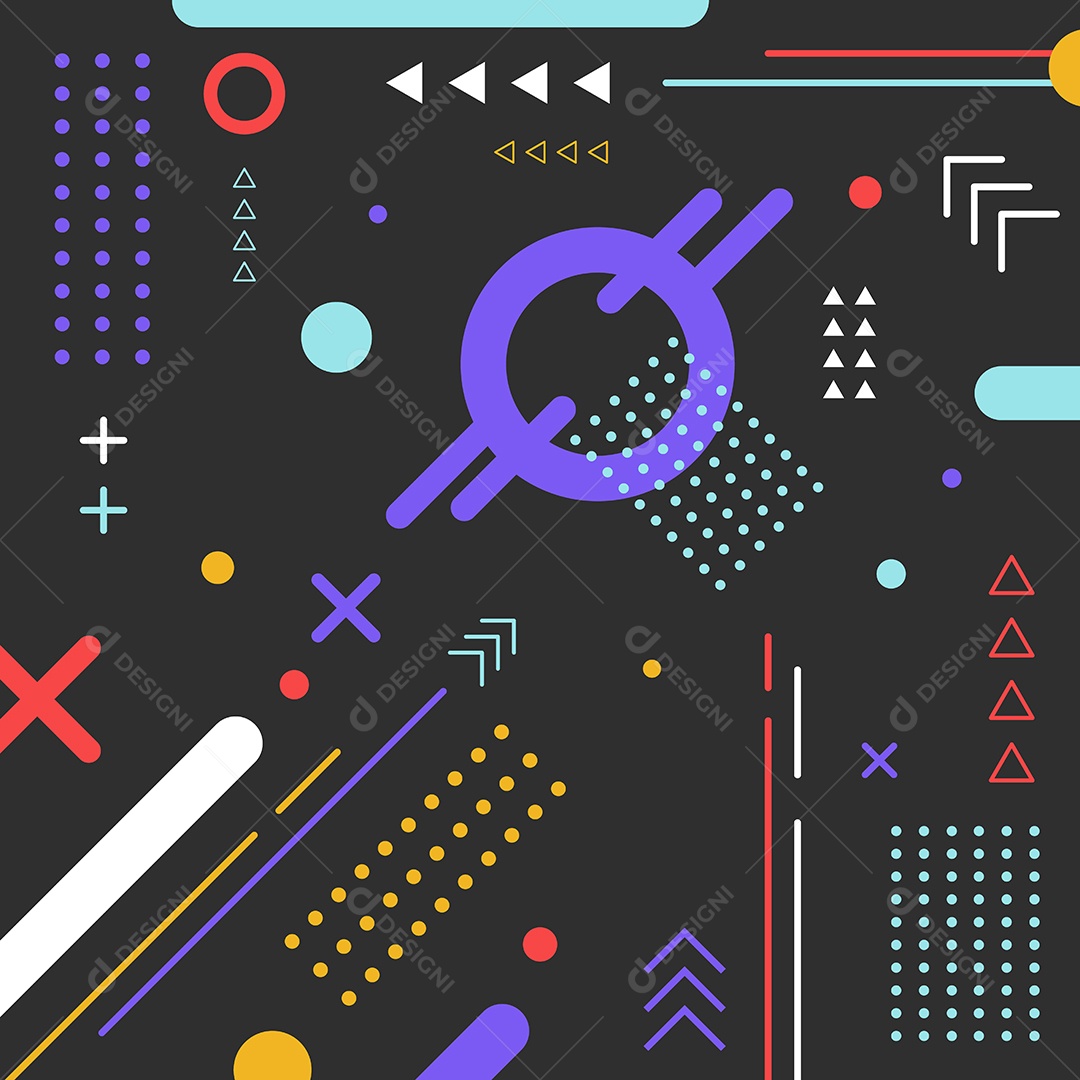 Background Círculo de Padrão Colorido Geométrico Vetor EPS