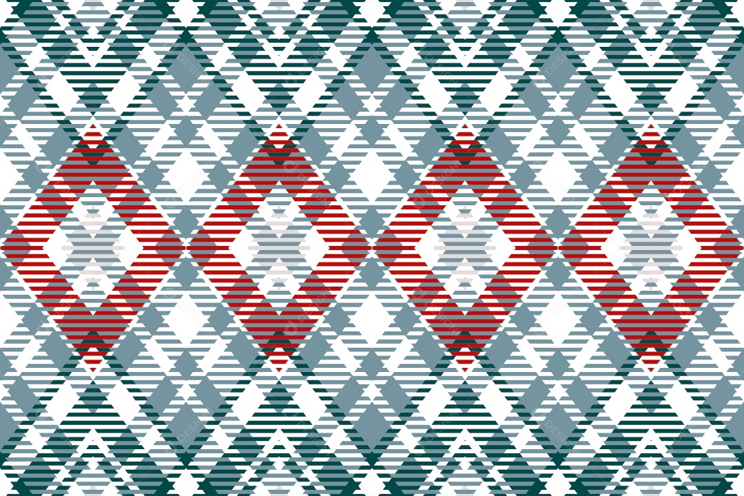 Linhas Xadrez Cruzadas Textura Vetorial Azul Vermelho e Branco Vetor EPS