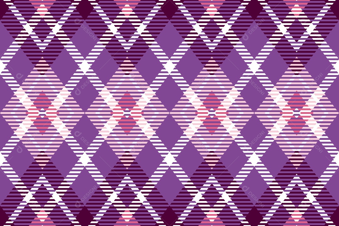 Linhas Xadrez Cruzadas Textura Vetorial Roxo e Branco Vetor EPS