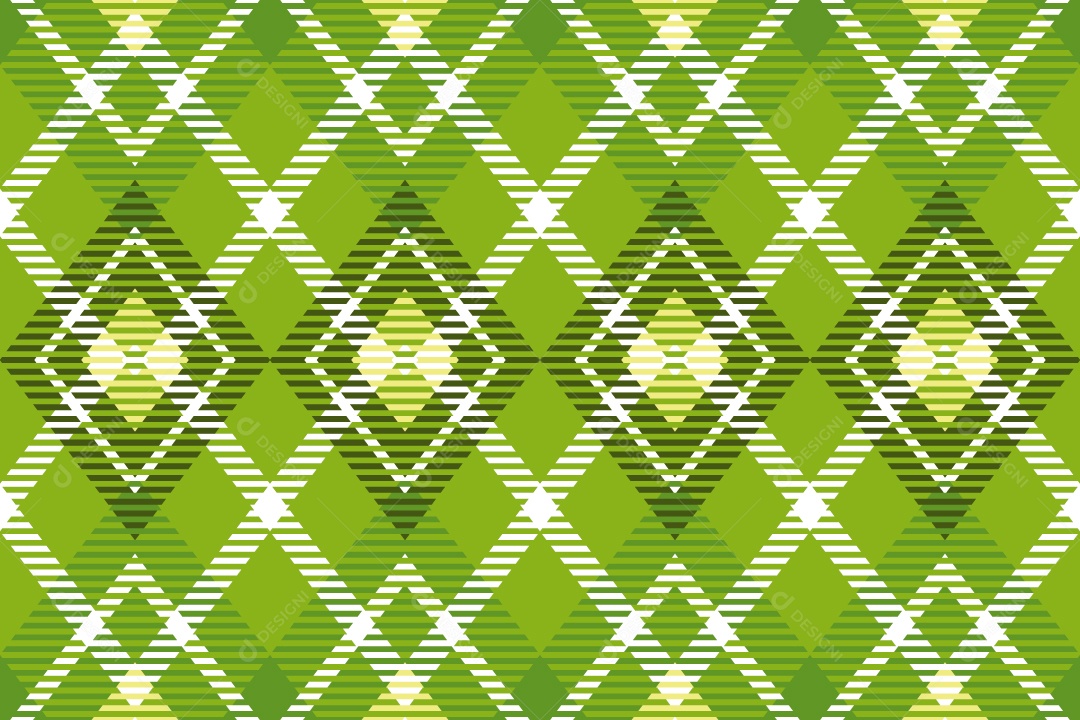 Linhas Xadrez Cruzadas Textura Vetorial Verde e Branco Vetor EPS