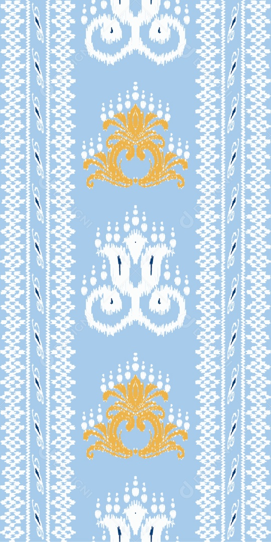 Padrão Tribal Tradicional Estilo Asteca Tapete Azul Com Desenhos Vetor EPS