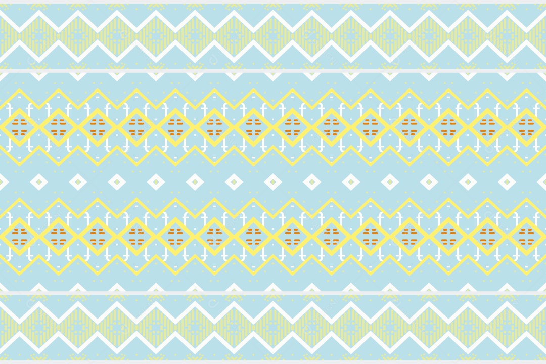 Padrão Tribal Tradicional Estilo Asteca Azul Vetor EPS