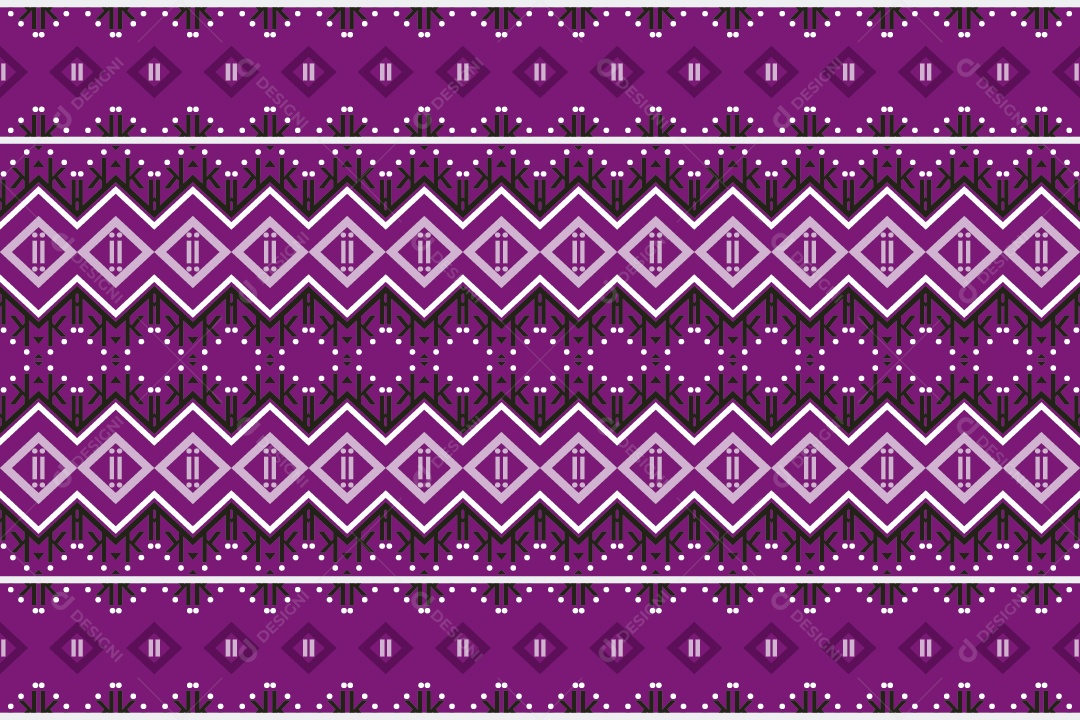 Padrão Tribal Tradicional Estilo Asteca Roxo Vetor EPS