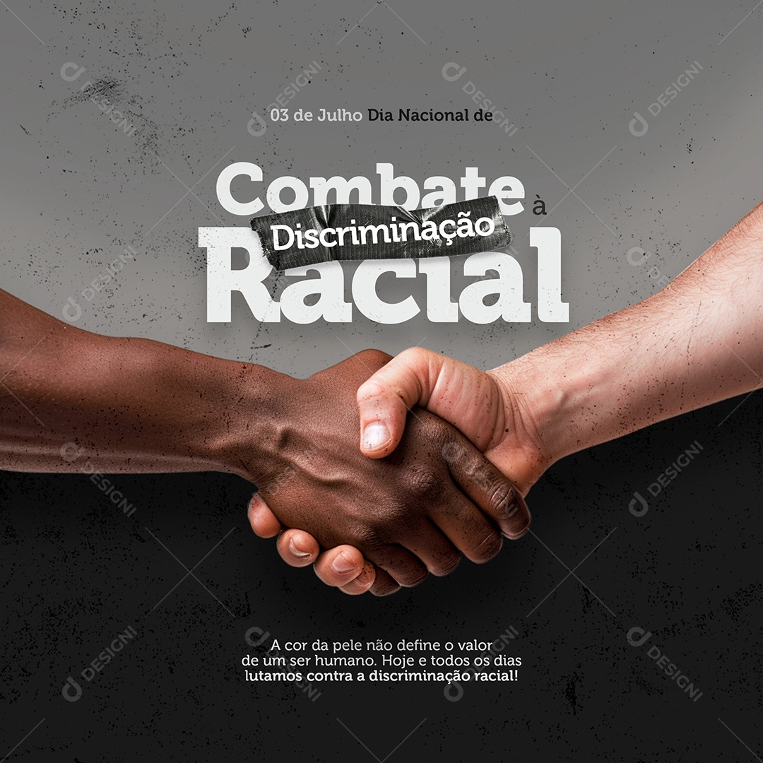 Dia Nacional De Combate a Discriminação Racial Social Media PSD Editável