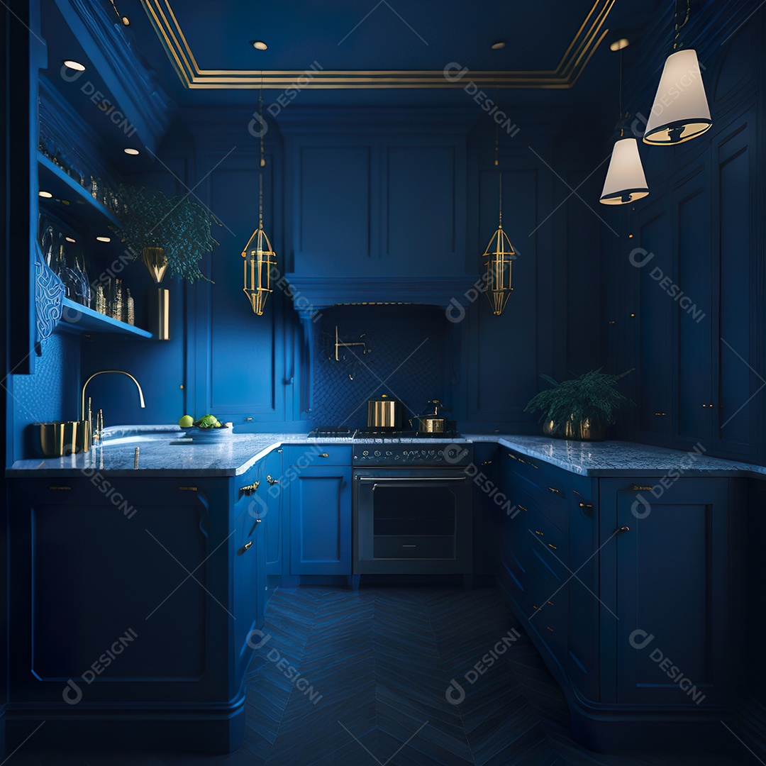 Retrato de cozinha contemporânea