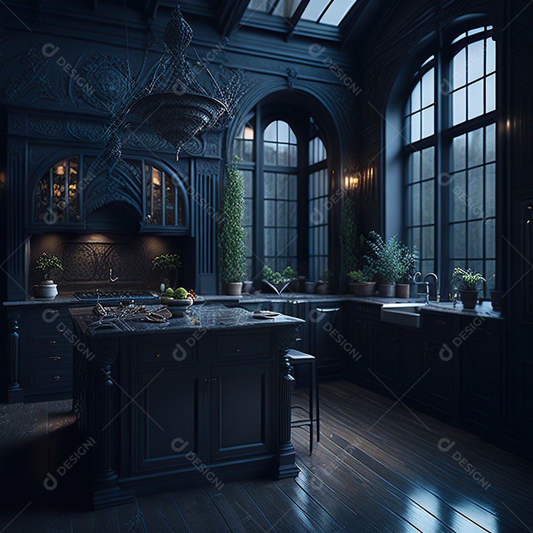 Retrato de cozinha contemporânea