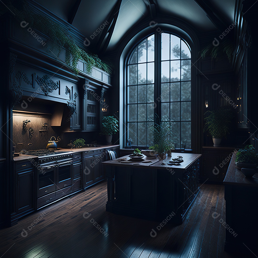 Retrato de cozinha contemporânea