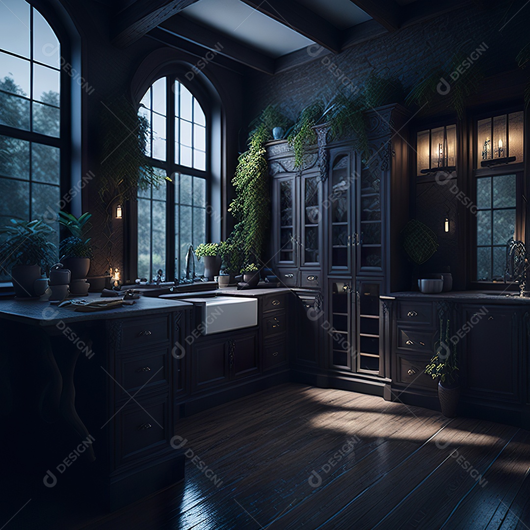 Retrato de cozinha contemporânea