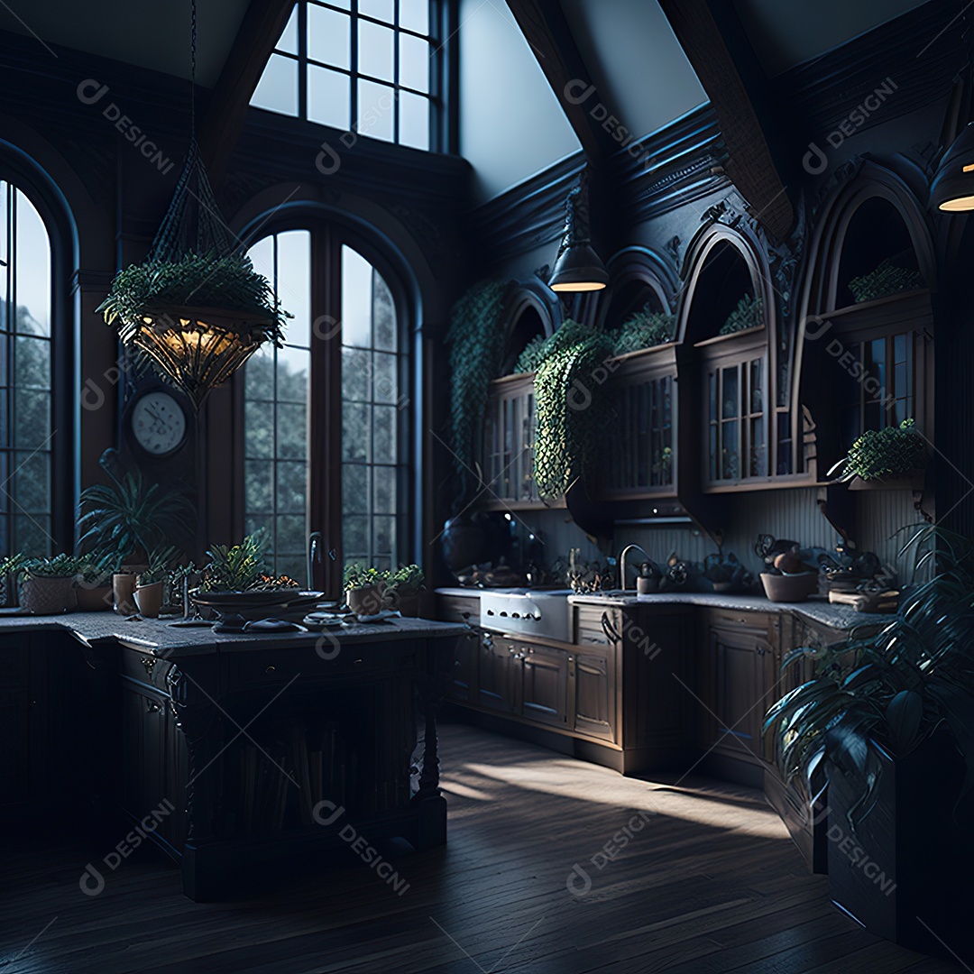 Retrato de cozinha contemporânea