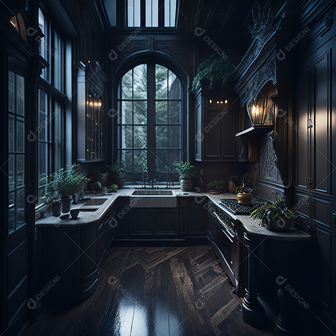 Retrato de cozinha contemporânea