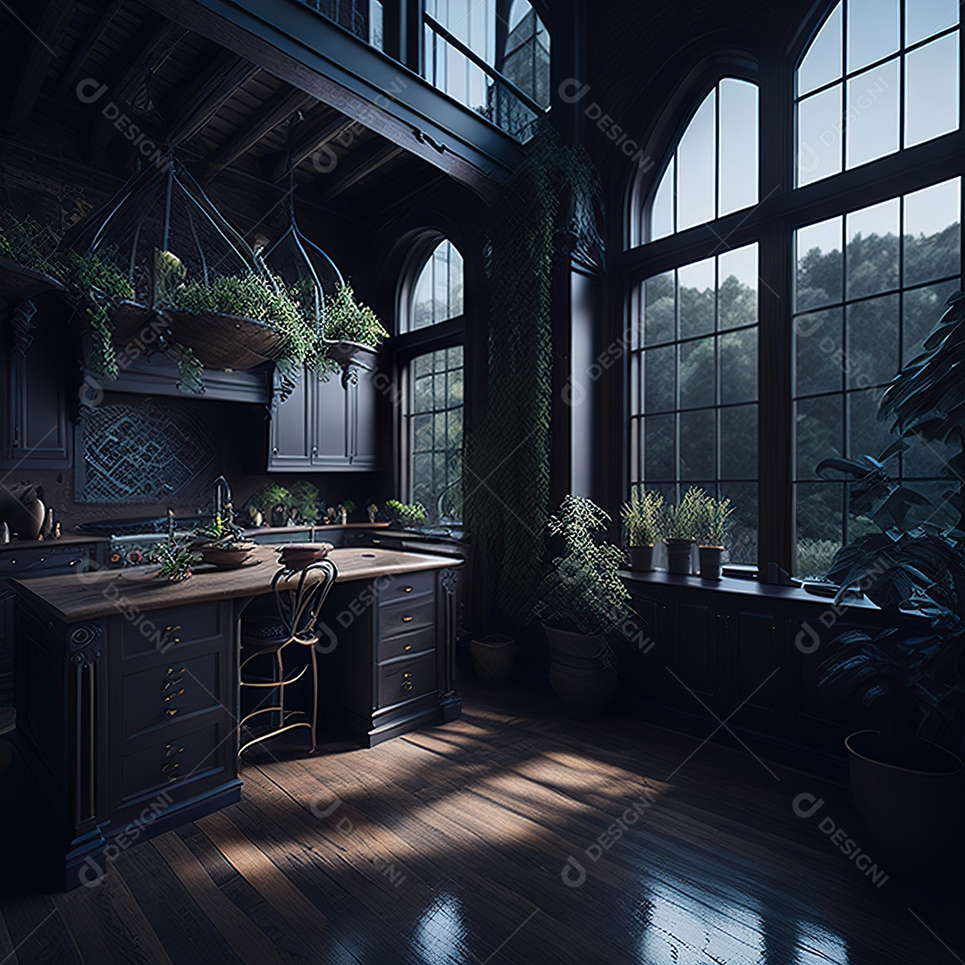 Retrato de cozinha contemporânea