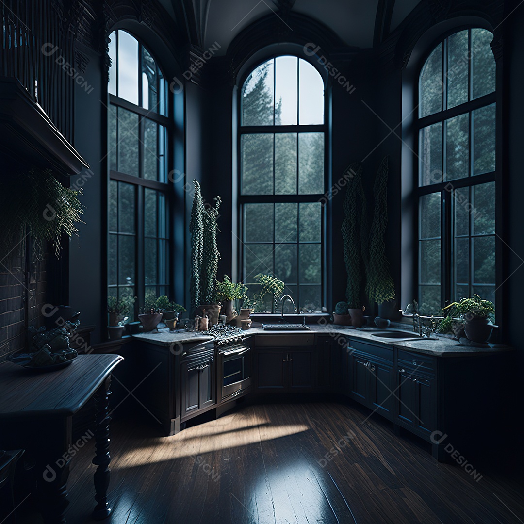 Retrato de cozinha contemporânea