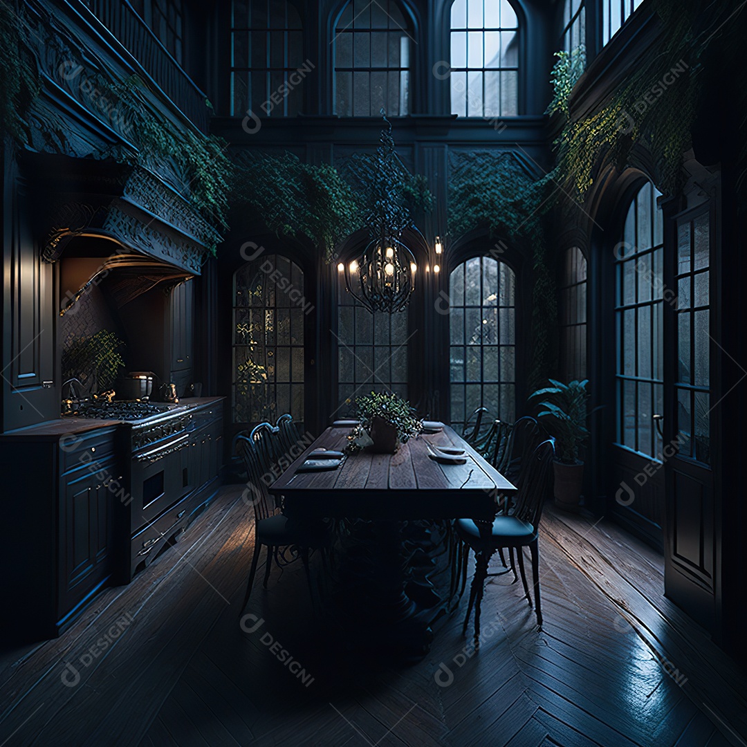 Retrato de cozinha contemporânea