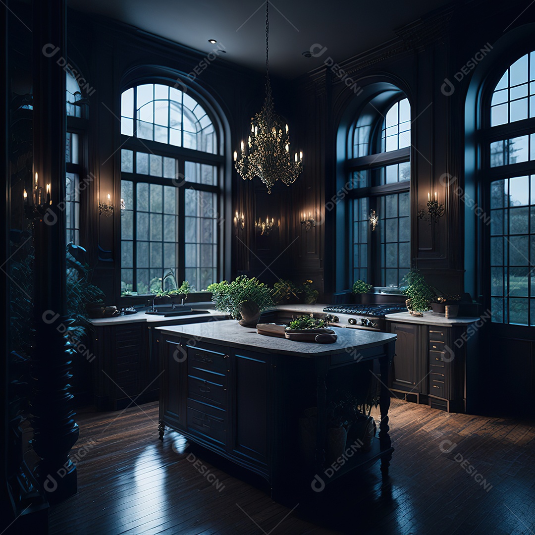 Retrato de cozinha contemporânea