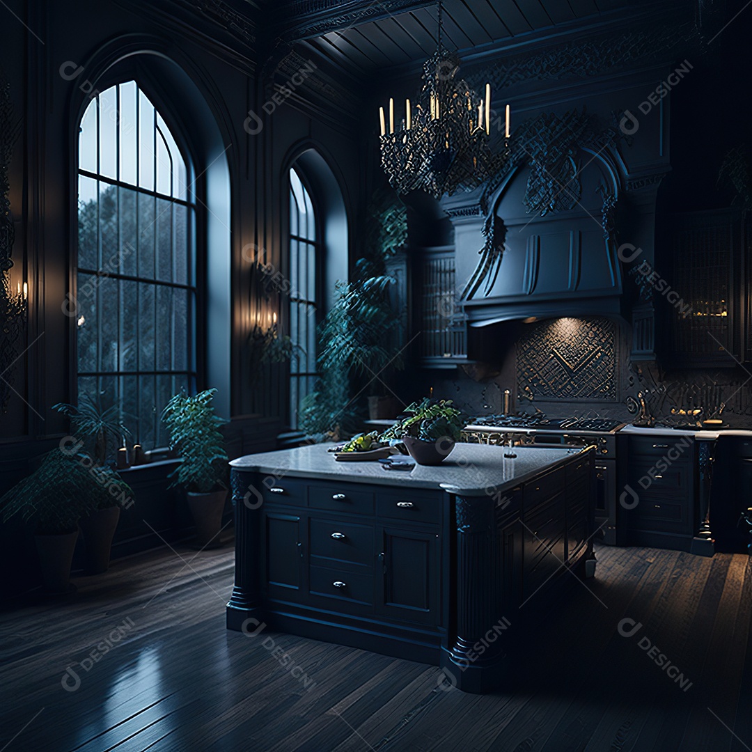 Retrato de cozinha contemporânea