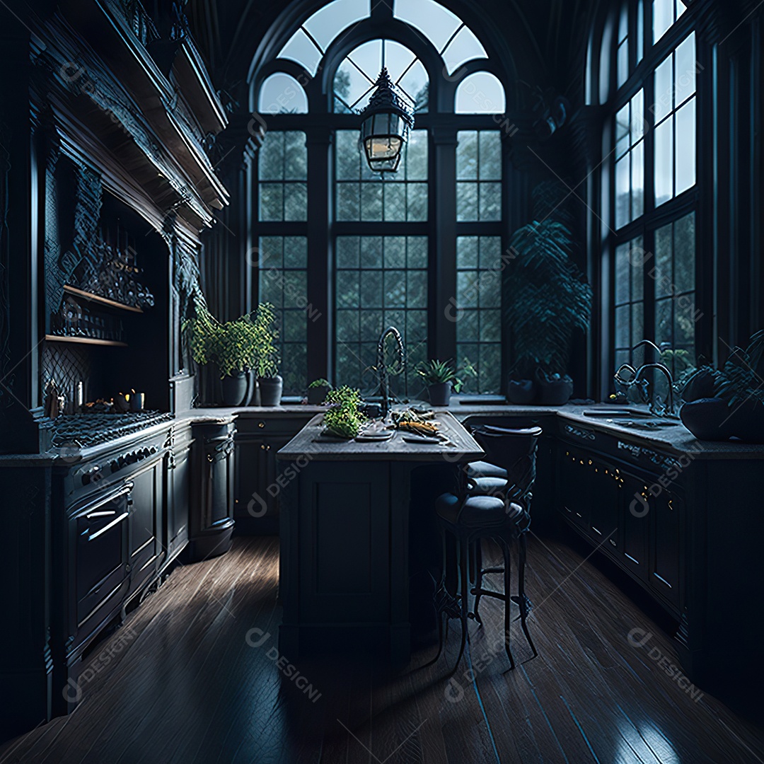 Retrato de cozinha contemporânea