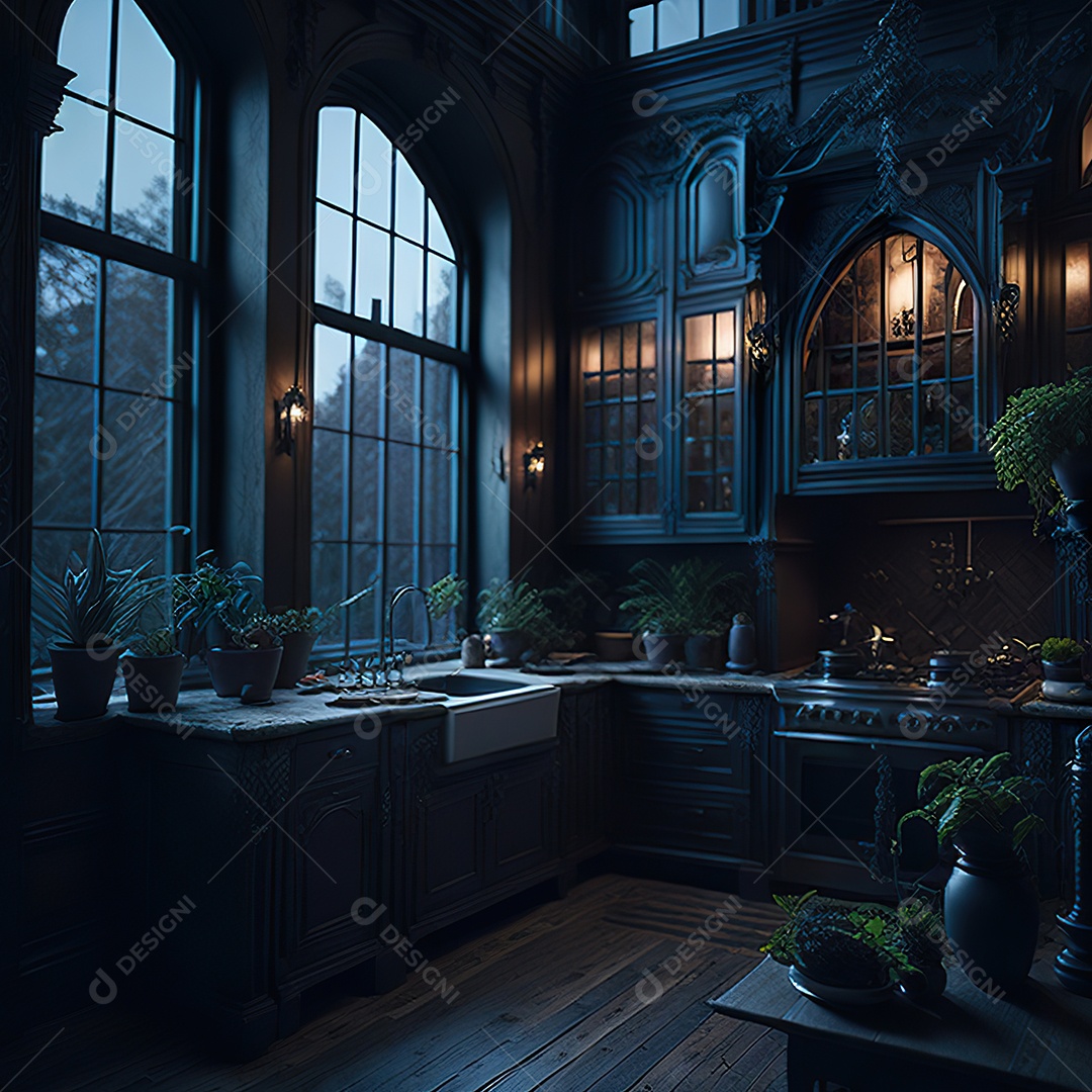 Retrato de cozinha contemporânea