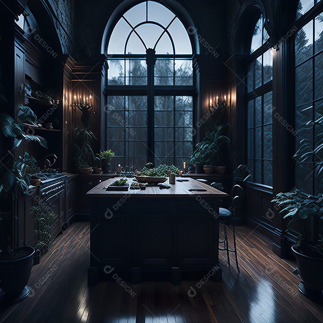 Retrato de cozinha contemporânea