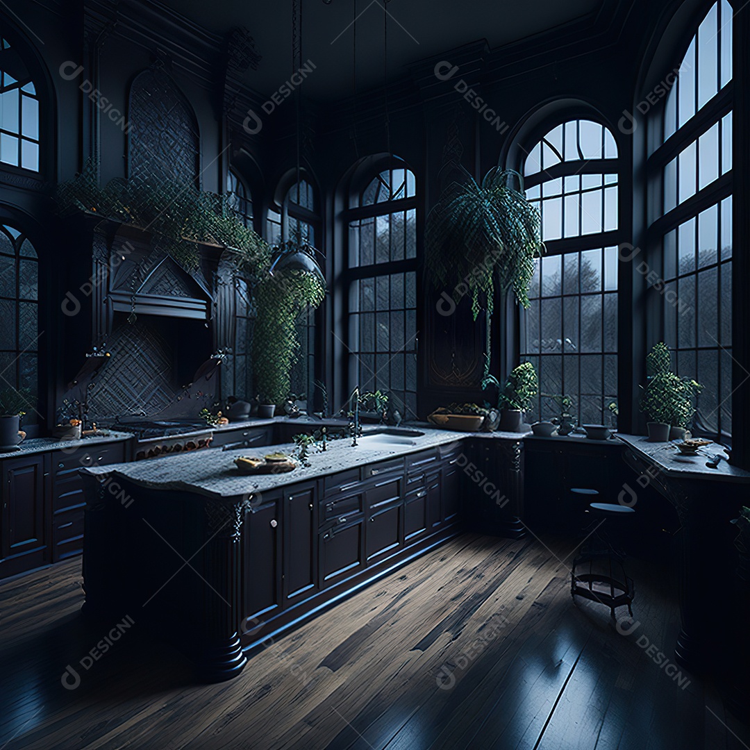 Retrato de cozinha contemporânea