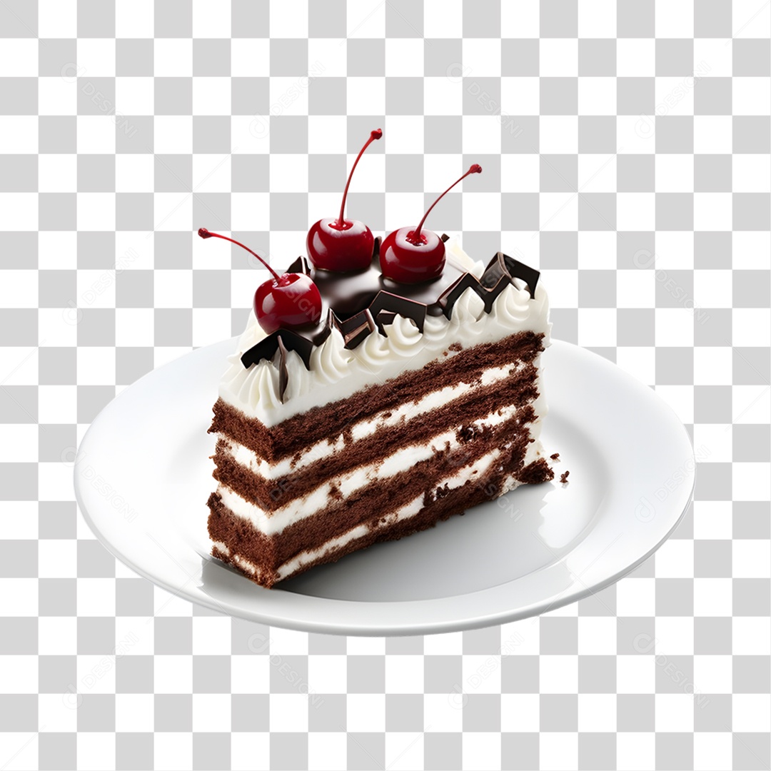Bolo de Chocolate PNG Transparente