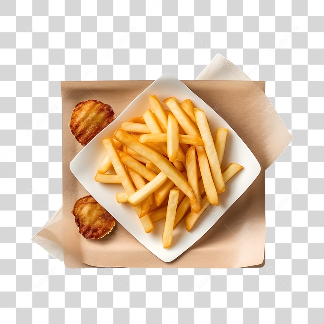 Batata Frita Com Molho Png Transparente