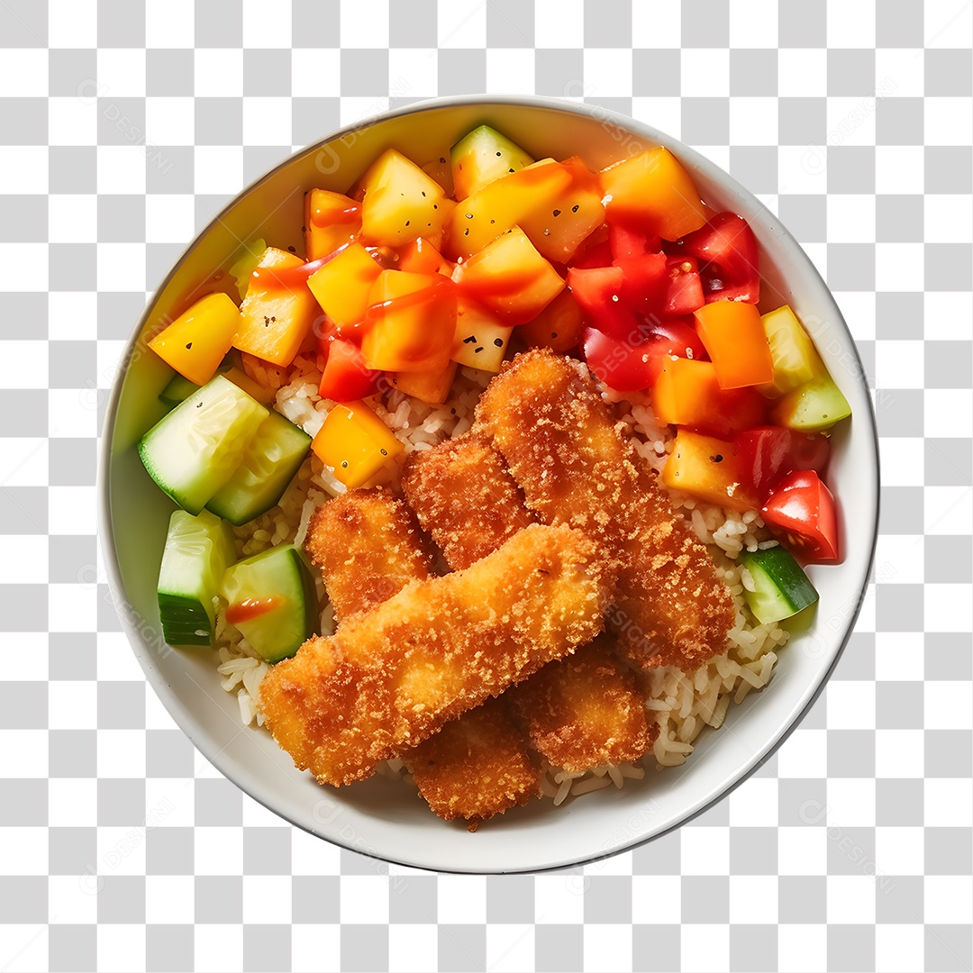 Frituras com Legumes PNG Transparente