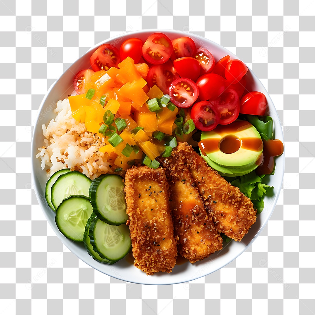 Frituras com Legumes PNG Transparente