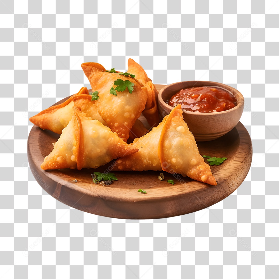 Salgados Com Molho PNG Transparente