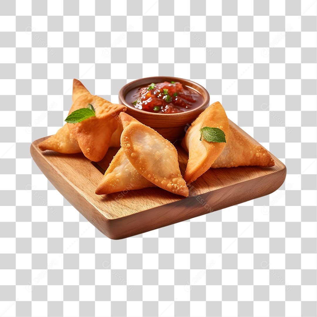 Salgados Com Molho PNG Transparente