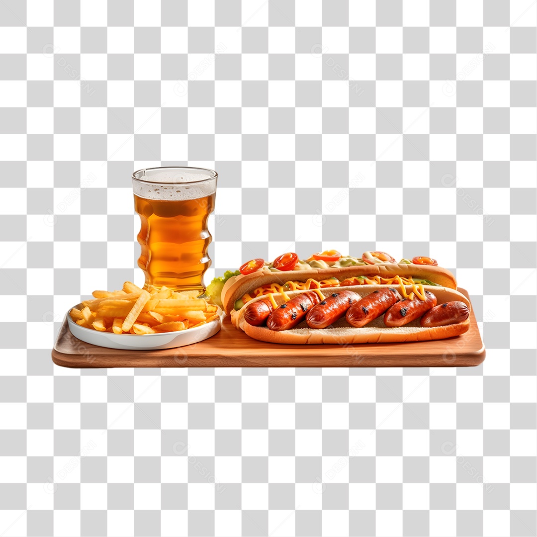 Sanduiche com Refrigerante PNG Transparente