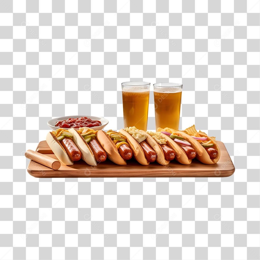 Sanduiche com Refrigerante PNG Transparente