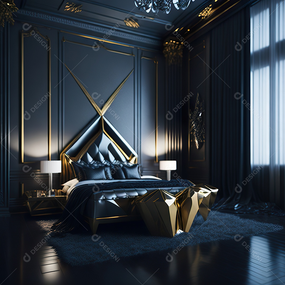 Retrato de cômodo quarto prata