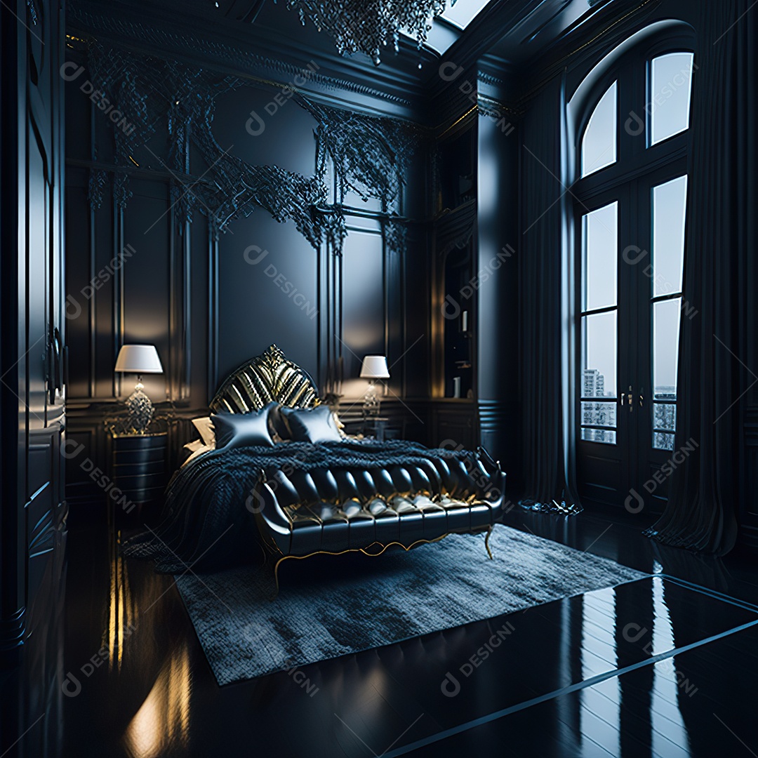 Retrato de cômodo quarto prata