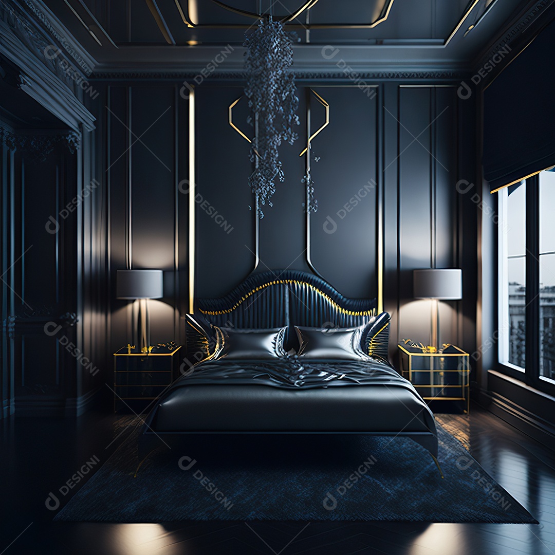 Retrato de cômodo quarto prata