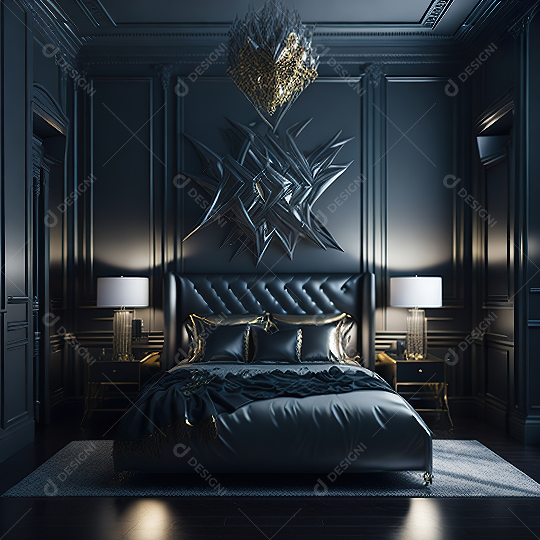 Retrato de cômodo quarto prata