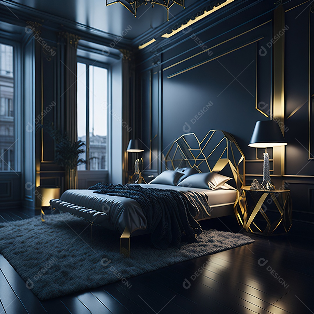 Retrato de cômodo quarto prata