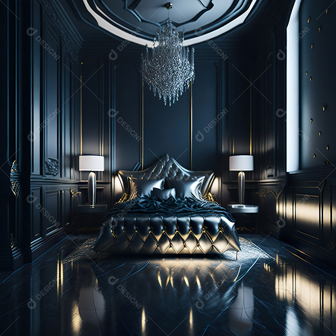 Retrato de cômodo quarto prata