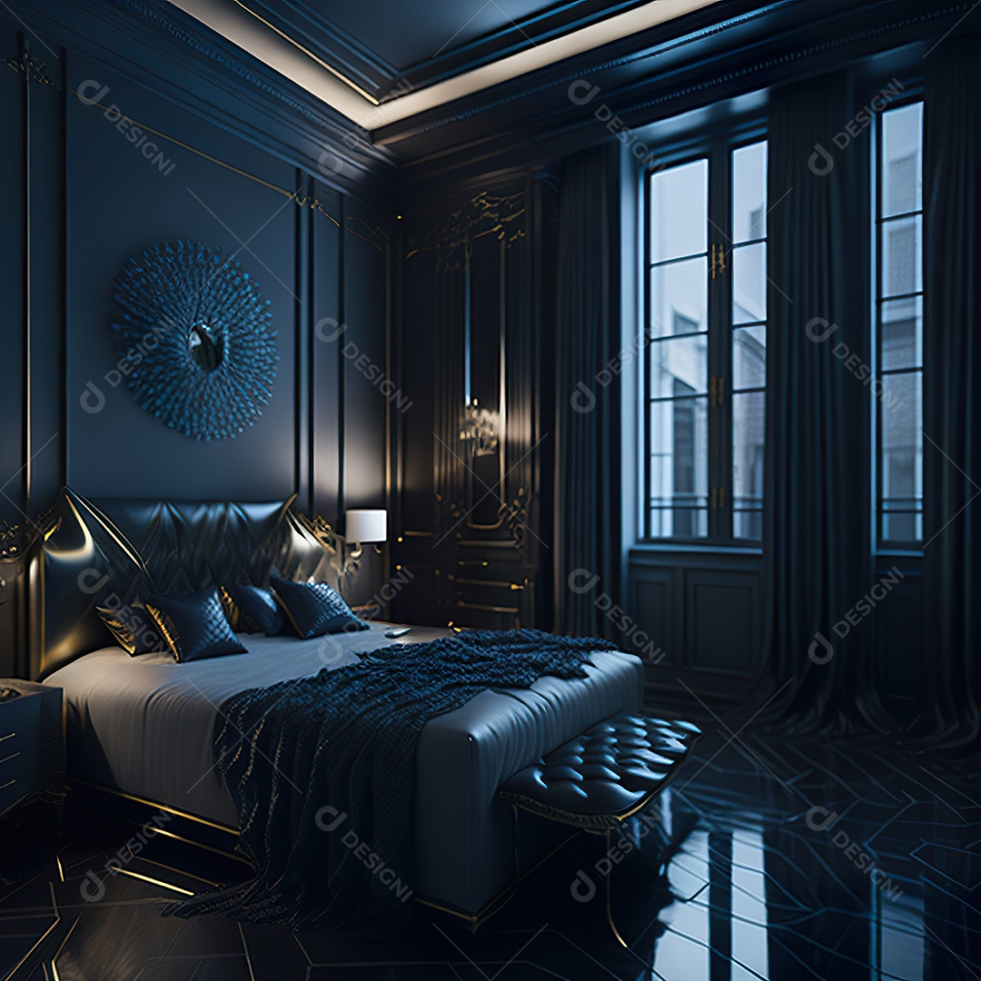 Retrato de cômodo quarto prata