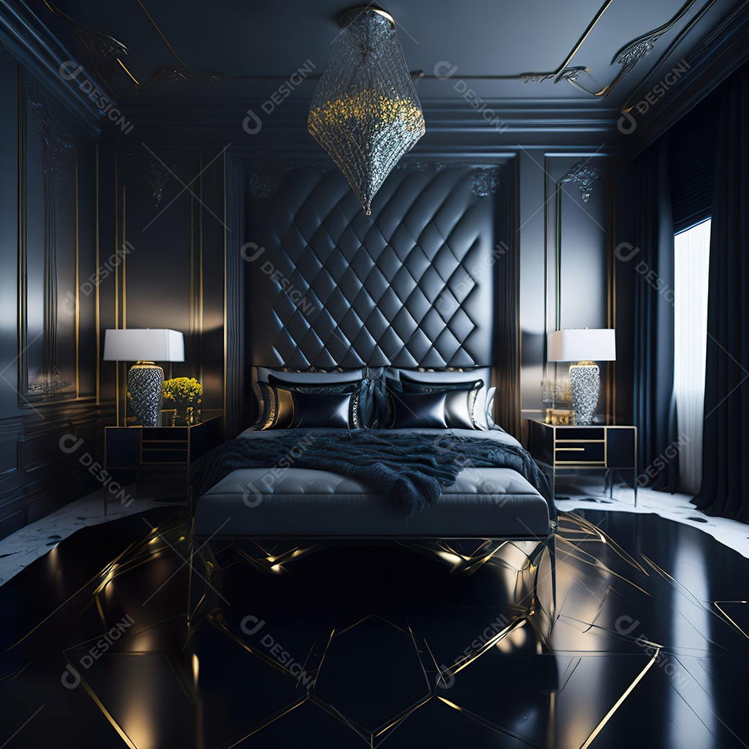 Retrato de cômodo quarto prata