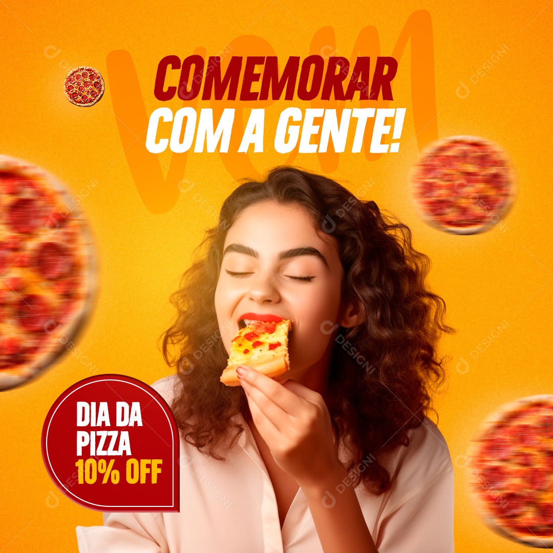 Comemorar Com a Gente Social Media PSD Editável