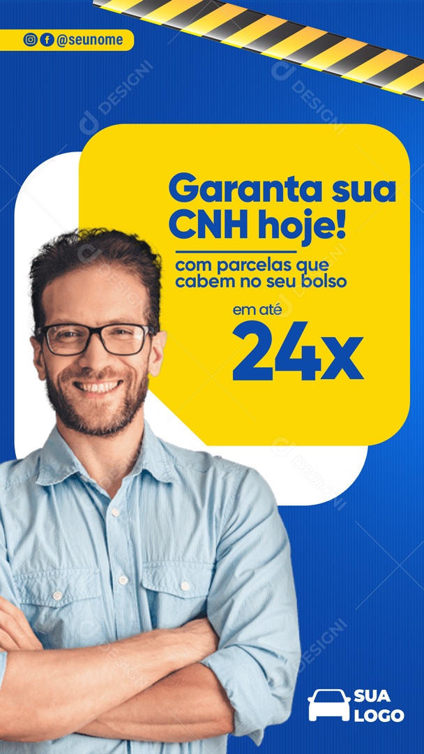 Social Media Story Garanta Sua CNH Hoje PSD Editável