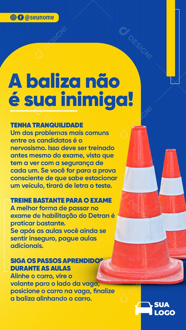 Story A Baliza Não é Sua Inimiga Social Media PSD Editável